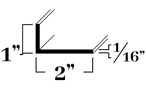 A21632; 1 x 2 x 1/16