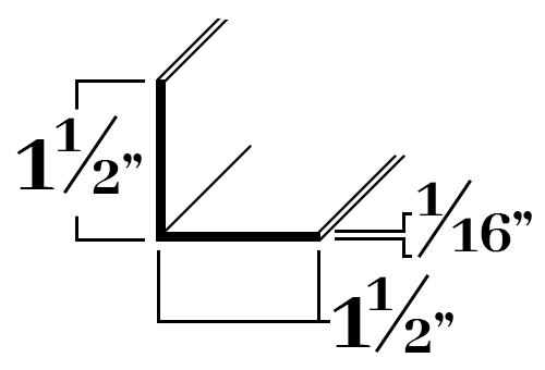 A224; 1½ x 1/16 in