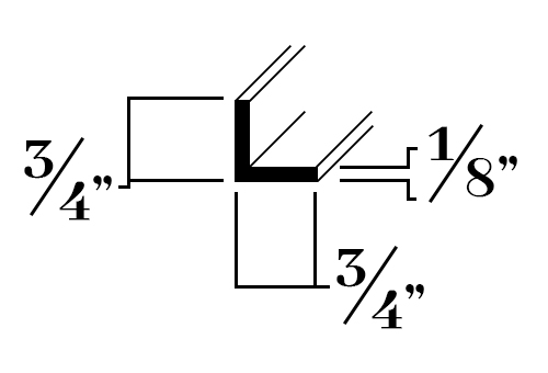 A412; 3/4 x 1/8 in