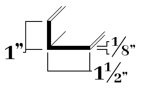 A41624; 1 x 1½ x 1/8 in