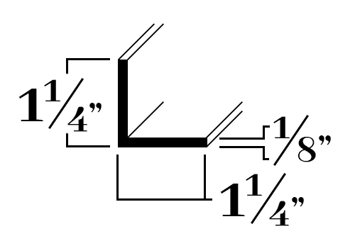 A420; 1¼ x 1/8 in