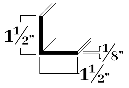 A424; 1½ x 1/8 in