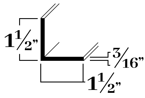 A624; 1½ x 3/16 in