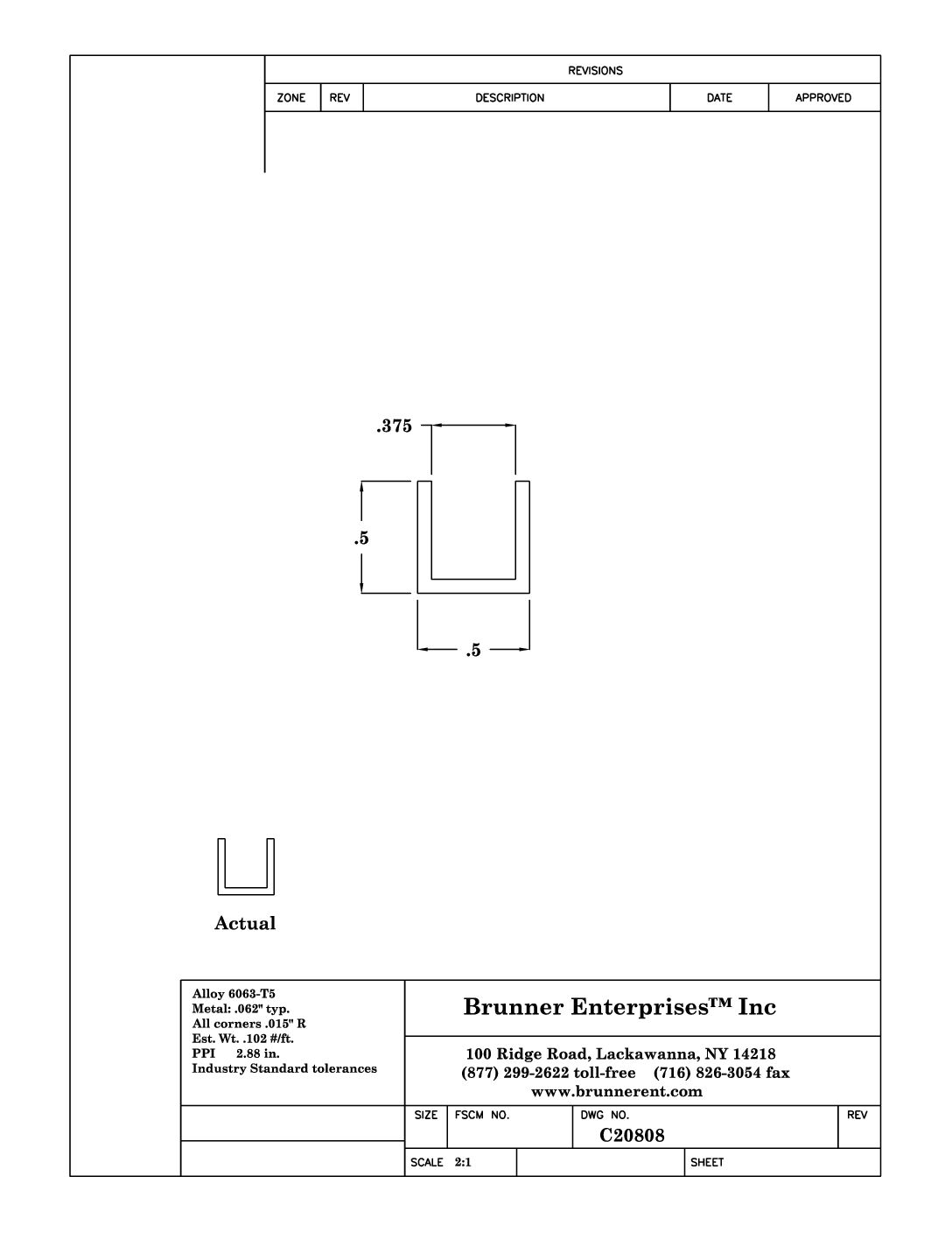 C20808; for 3/8 in. 1/2x 1/2x 1/16