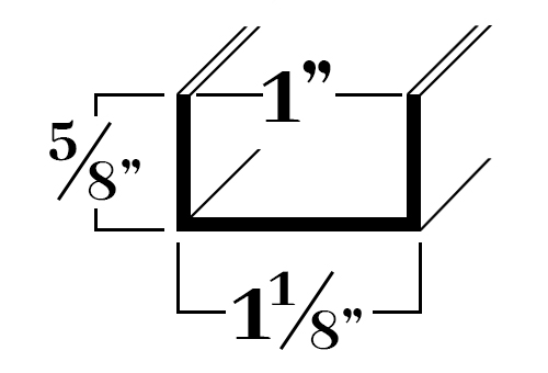 C21018; for 1 in. 5/8x 1-1/8x 1/16