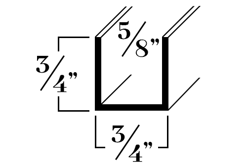 C21212; For 5/8 in. 3/4x 3/4x 1/16