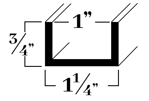 C41220; For 1 in. 3/4x 1¼x 1/8