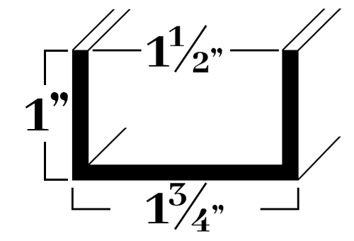 C41628; For 1½ in. 1x 1¾x 1/8