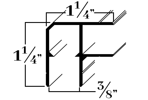 G375; Corner for 3/8 in