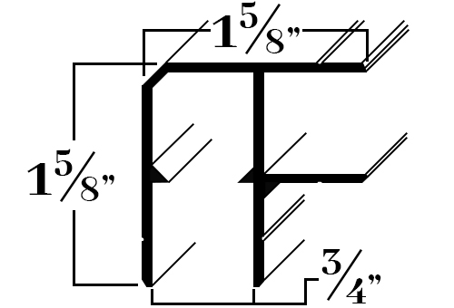 G750; Corner for 3/4 in