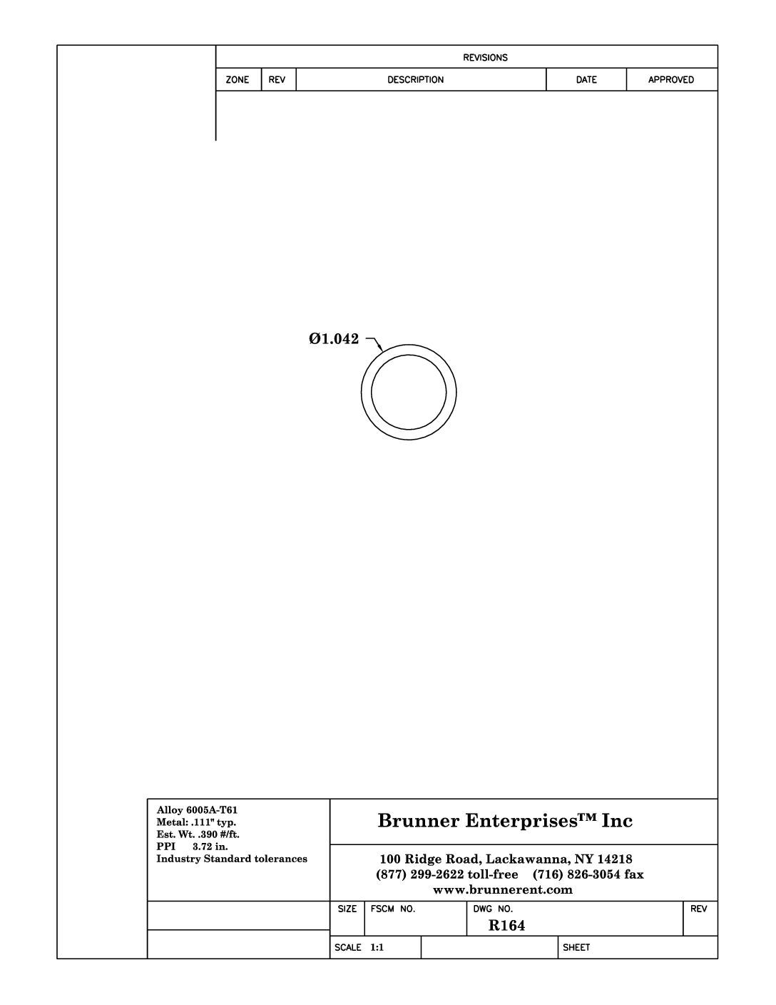 R214; 1 in. Schedule 40 Pipe