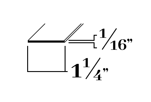 B220; 1¼ x 1/16 in