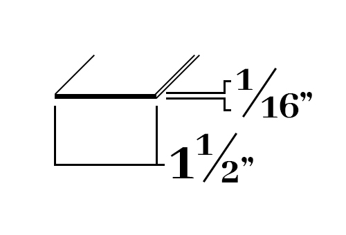 B224; 1½ x 1/16 in