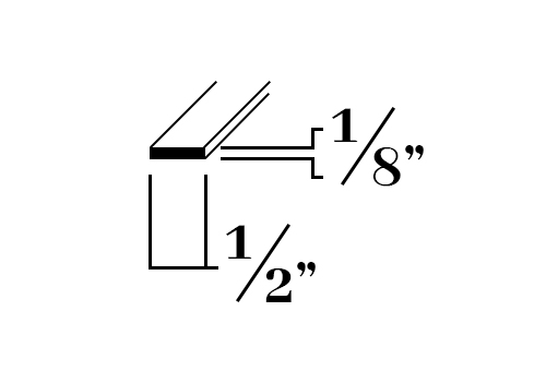 B408; 1/2 x 1/8 in