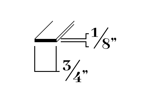 B412; 3/4 x 1/8 in