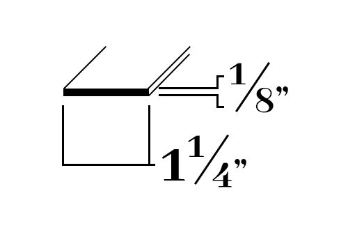 B420; 1¼ x 1/8 in