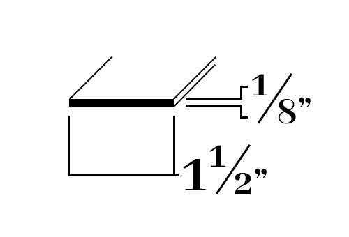 B424; 1½ x 1/8 in