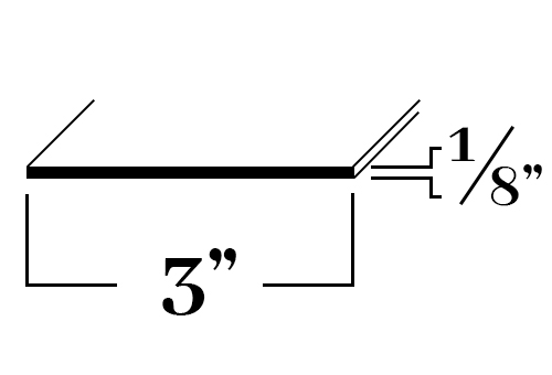 B448; 3 x 1/8 in