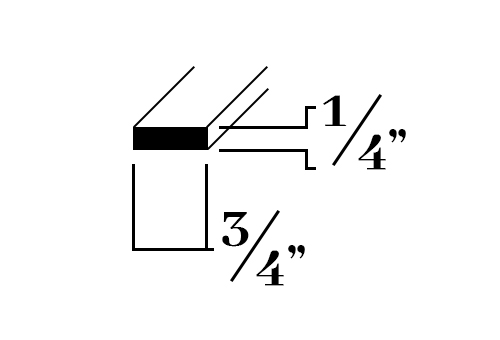 B812; 3/4 x 1/4 in