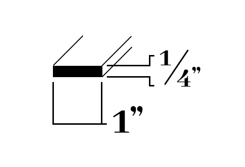 B816; 1 x 1/4 in