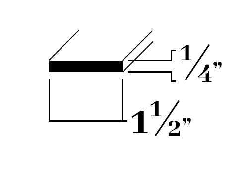 B824; 1½ x 1/4 in