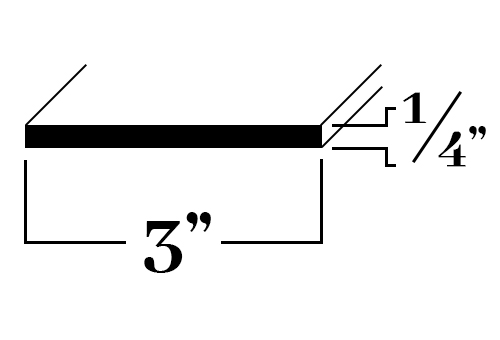 B848; 3 x 1/4 in