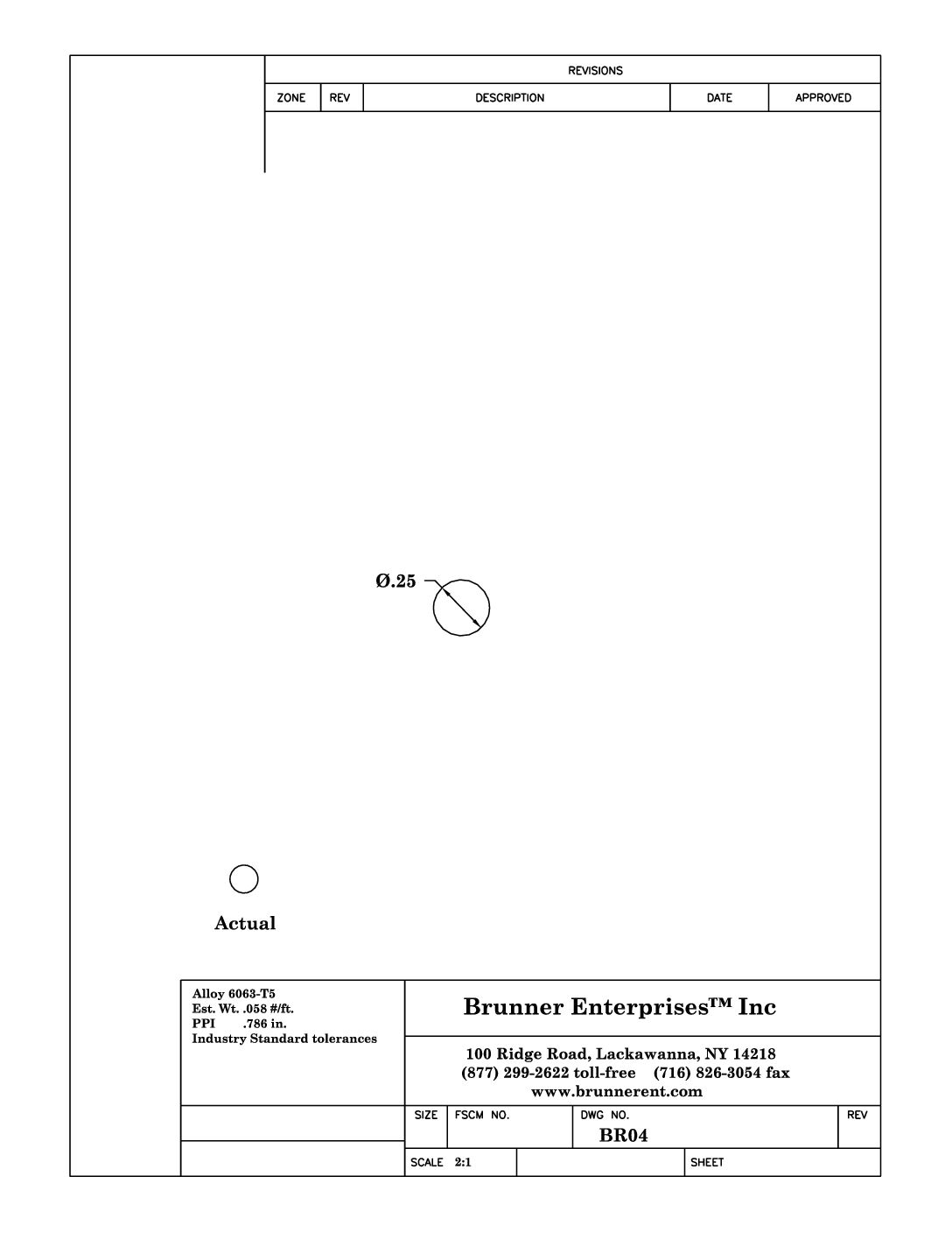 BR04; 1/4 in Round Rod