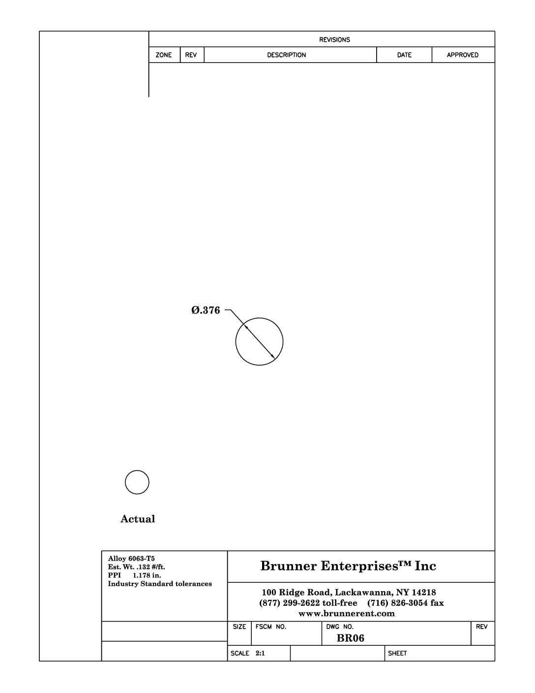 BR06; 3/8 in Round Rod