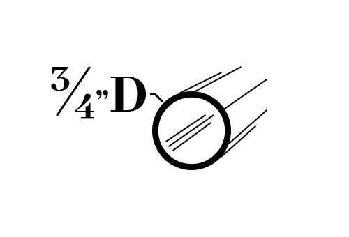 R12.05; 3/4x .050 Round Tube