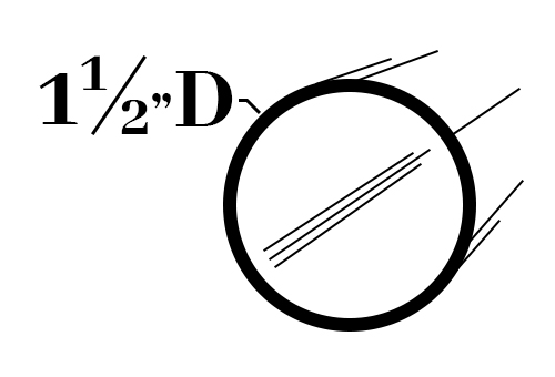 R242; 1 1/2x .060 Round Tube