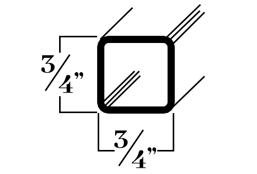 S122R; 3/4 in. Square Tube for Connectors