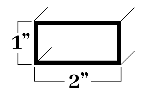 S16323; 1 x 2 Rectangular Tube