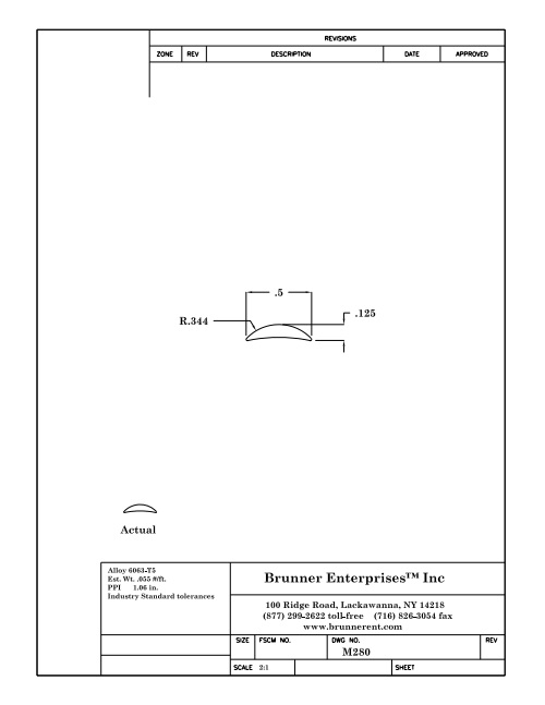 M280; Aluminum Rub Rail