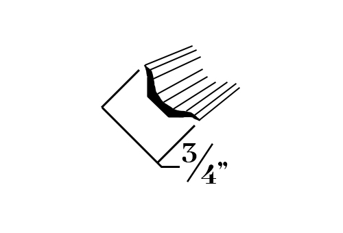 G121; Cove After Trim (3/4 in.)
