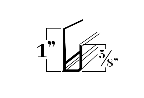 G1244; Mirror Upper ‘J’ Channel