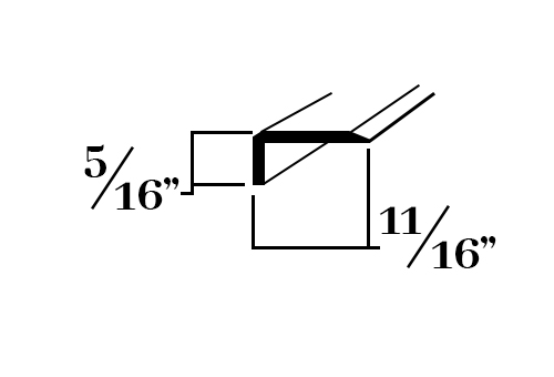 G1246; 11/16 x 5/16 in – Mirror Angle Trim