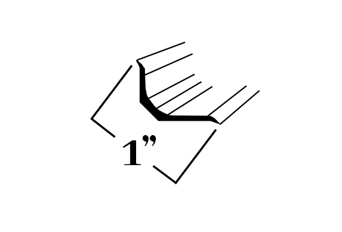 G125; Cove After Trim (13/16 in. x 5/8 in.)