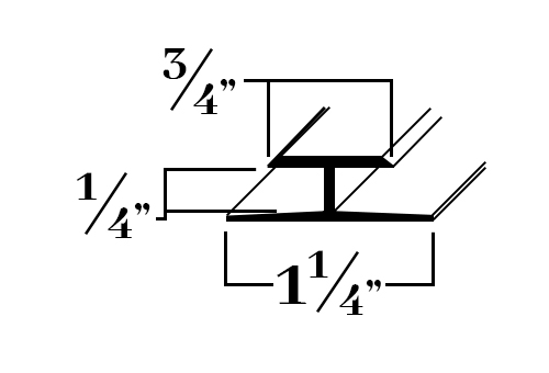 G849; Division Bar for 1/4 in. 3/4 in. Face