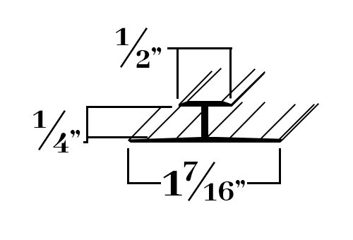 G850; Division Bar for 1/4 in. 1/2 in. Face