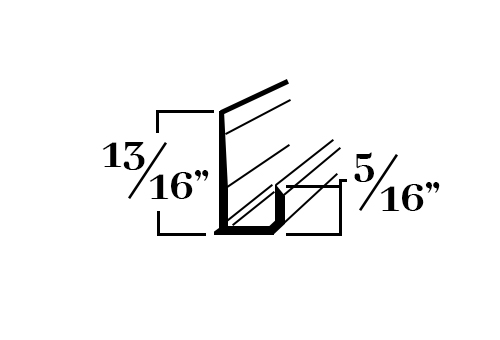 G851; Mirror Lower ‘J’ Channel