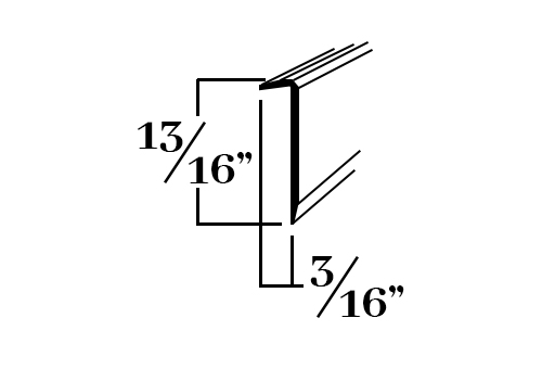 G130; 13/16 in. Under Lip Counter Top Edging