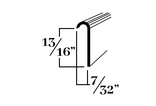 G138; 13/16 in. Under Lip Counter Top Edging – No Drip